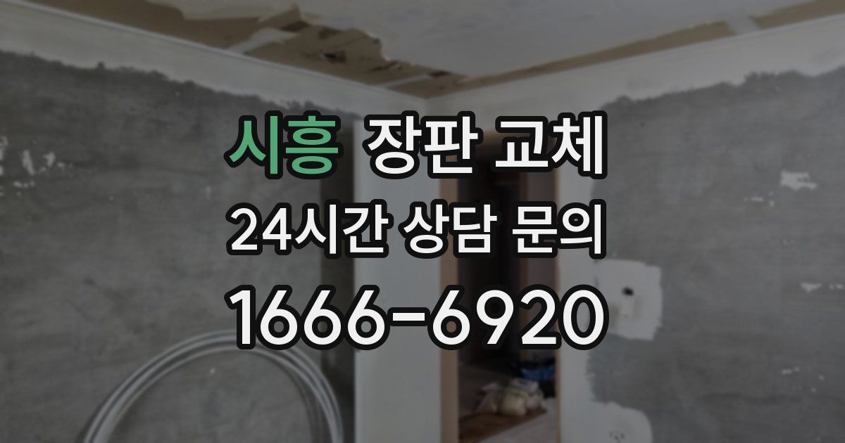 시흥 장판 교체