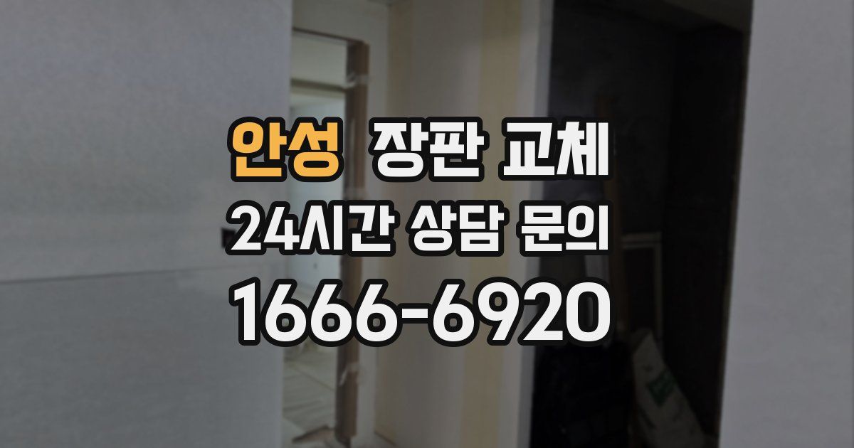 안성 장판 교체