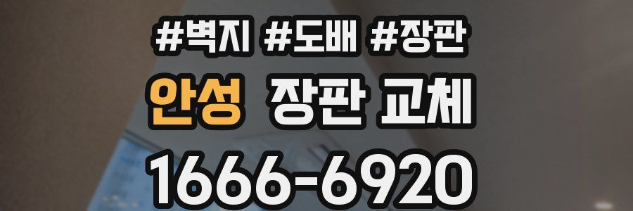 안성 장판 교체