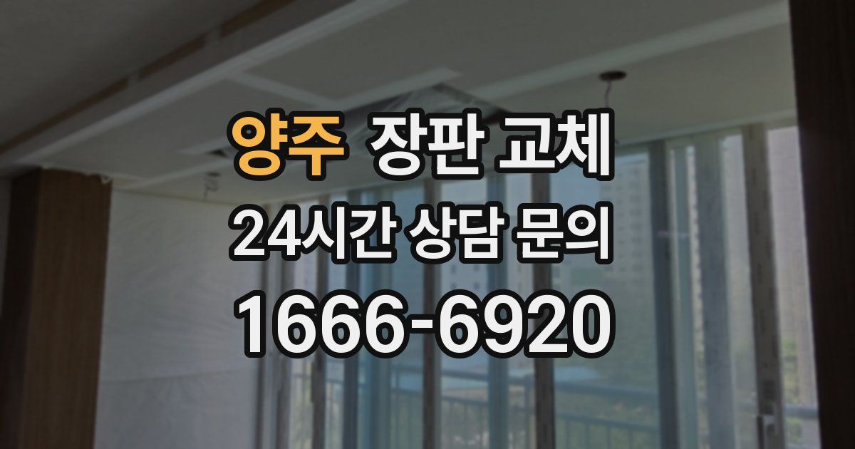 양주 장판 교체