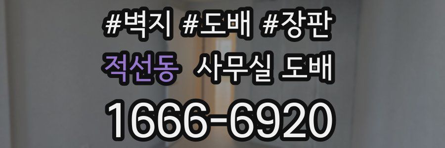 적선동 사무실 도배