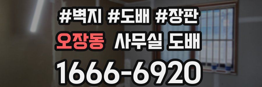 오장동 사무실 도배
