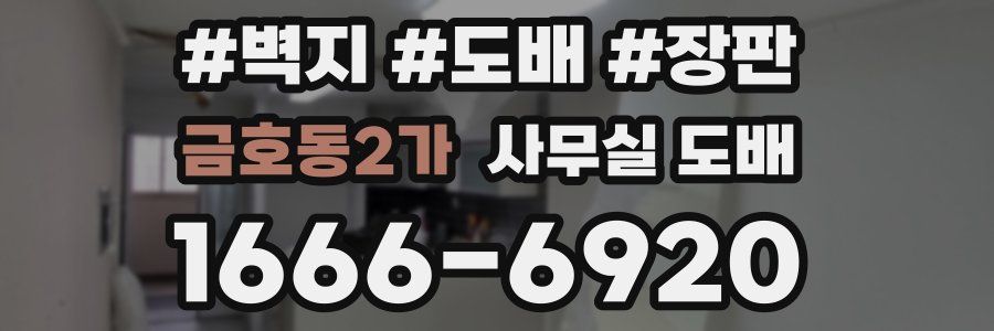 금호동2가 사무실 도배
