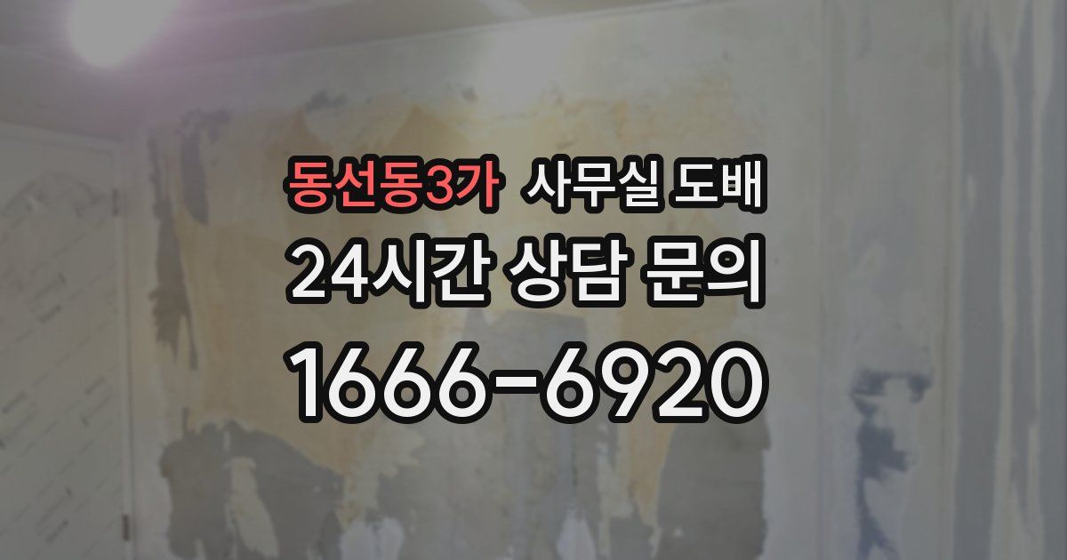 동선동3가 사무실 도배