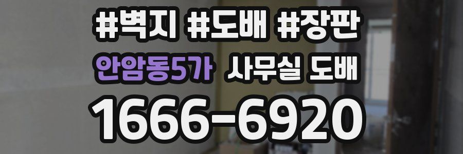 안암동5가 사무실 도배