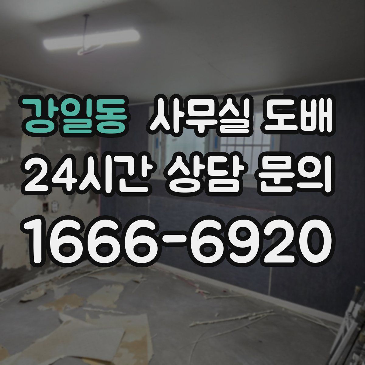 강일동 사무실 도배