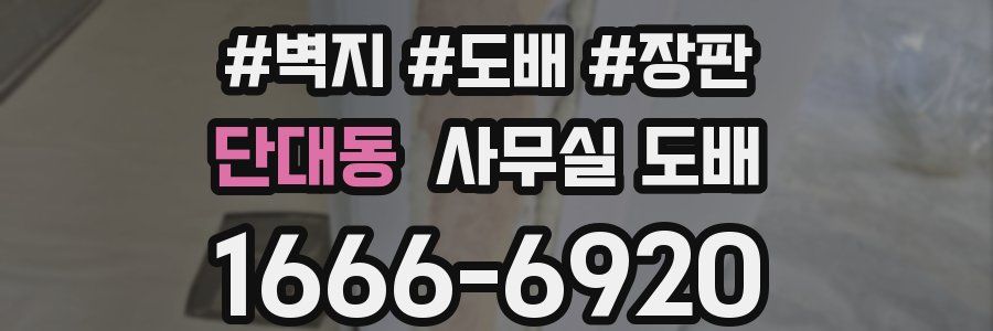 단대동 사무실 도배