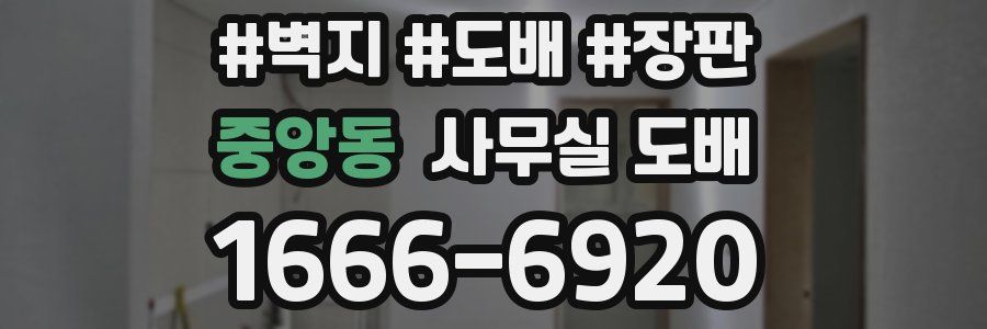 중앙동 사무실 도배