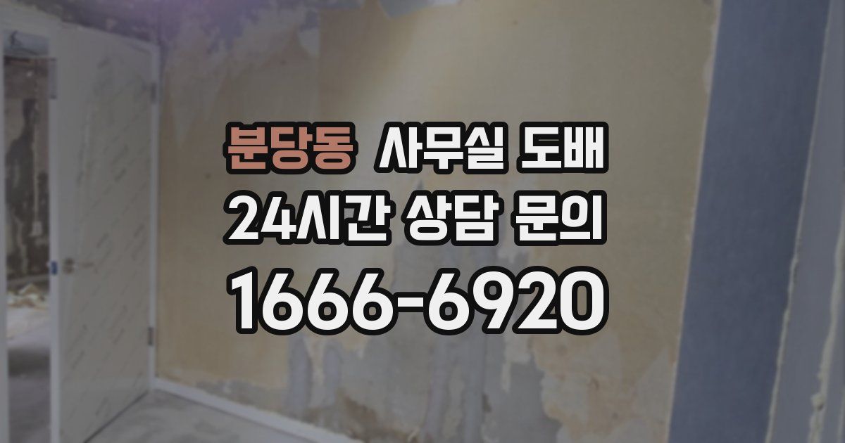 분당동 사무실 도배