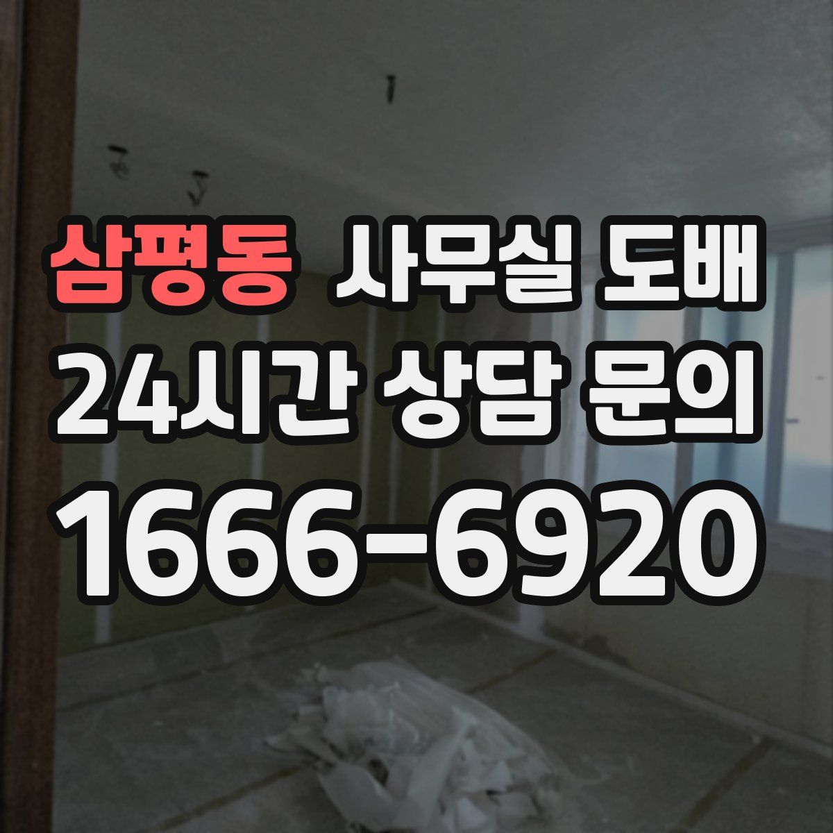 삼평동 사무실 도배