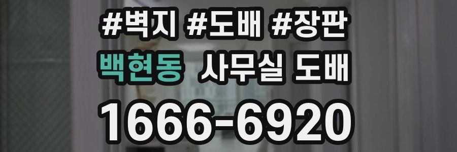 백현동 사무실 도배
