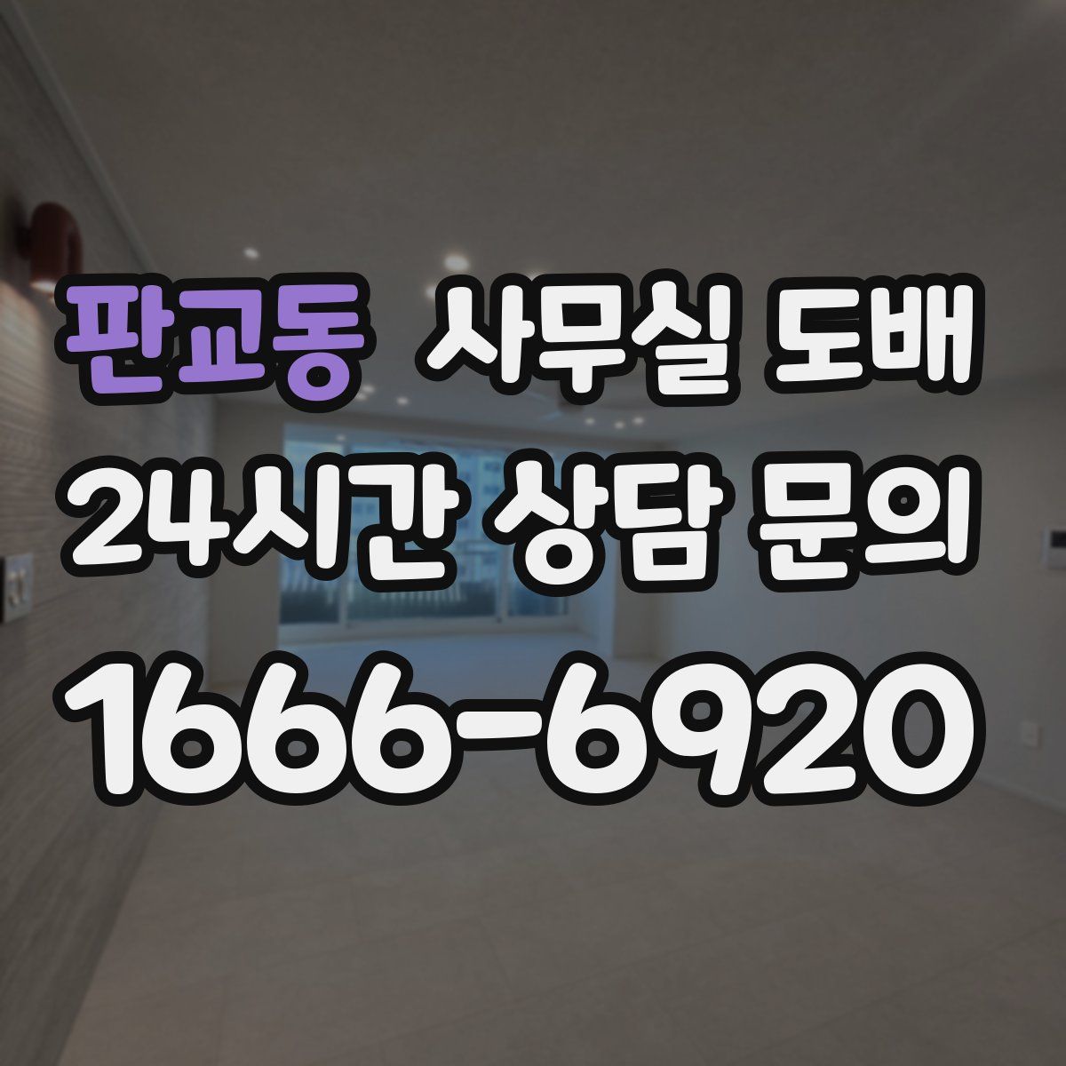 판교동 사무실 도배