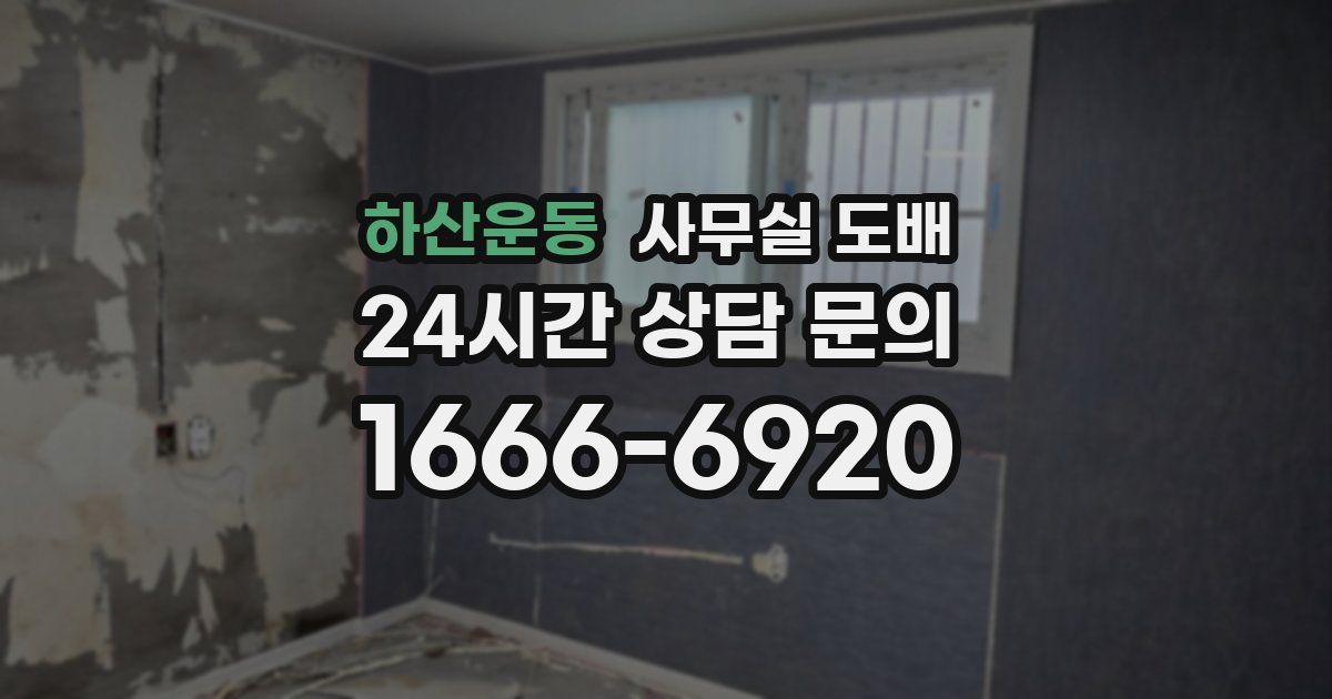 하산운동 사무실 도배