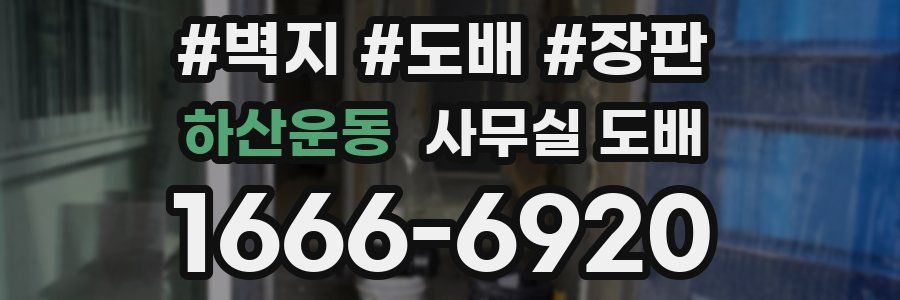 하산운동 사무실 도배