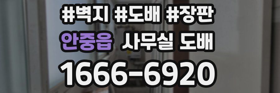 안중읍 사무실 도배