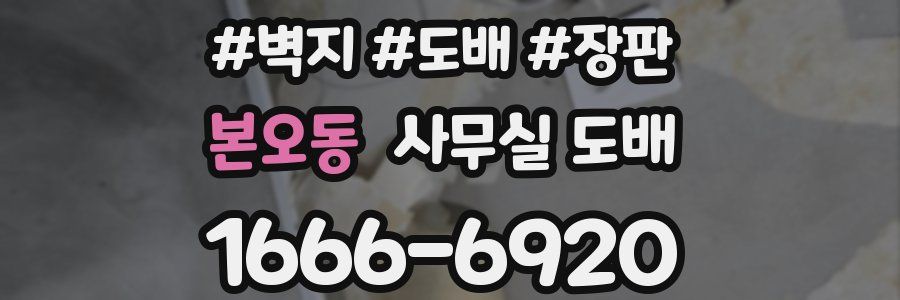 본오동 사무실 도배