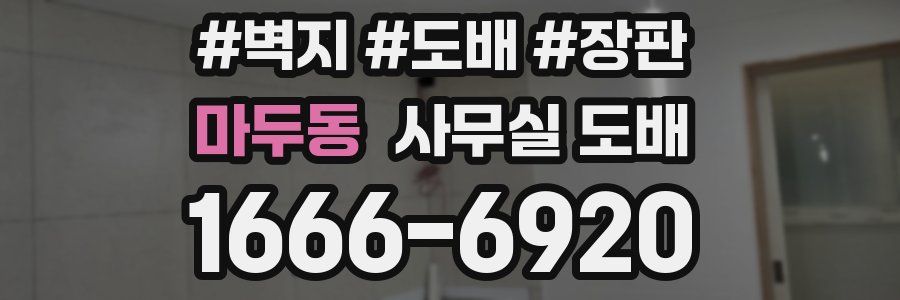 마두동 사무실 도배