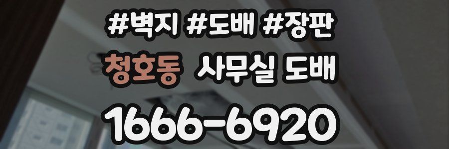 청호동 사무실 도배