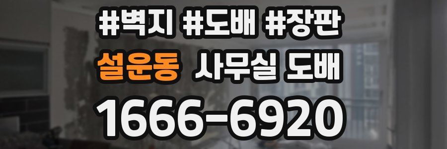 설운동 사무실 도배