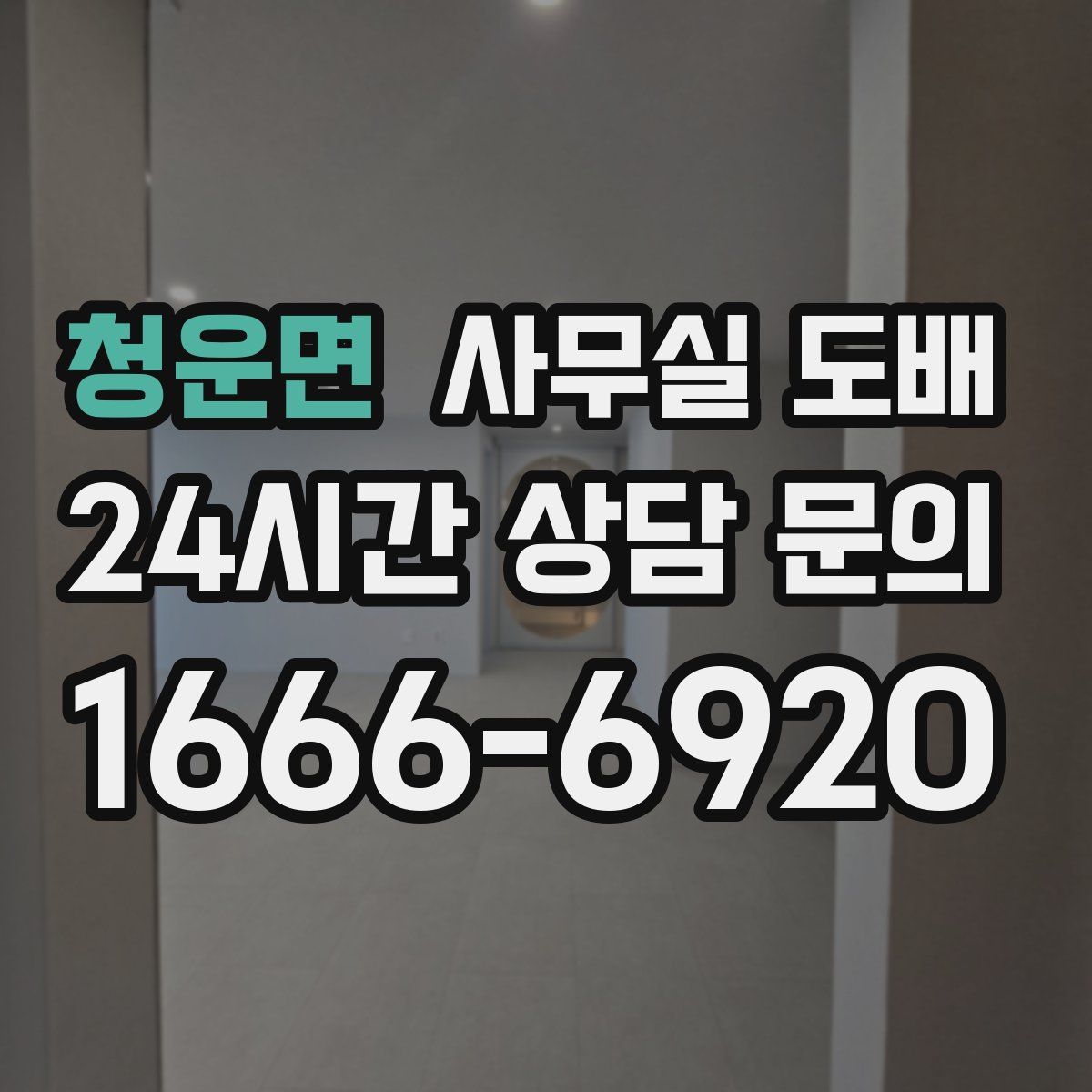 청운면 사무실 도배