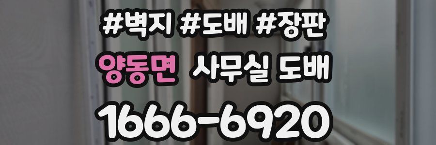 양동면 사무실 도배