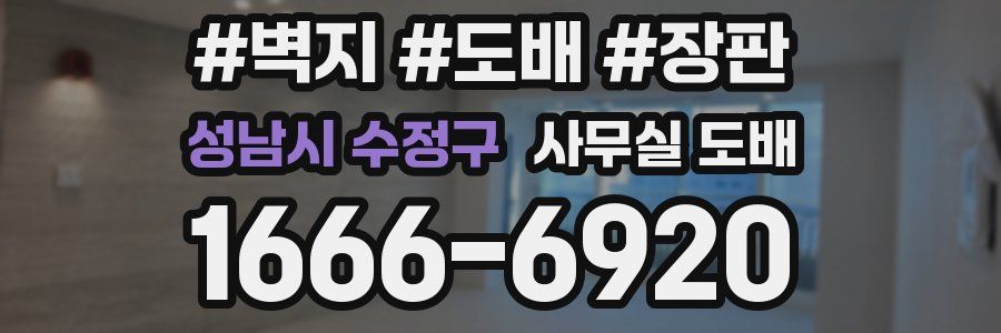 성남시 수정구 사무실 도배