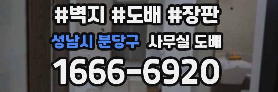 성남시 분당구 사무실 도배