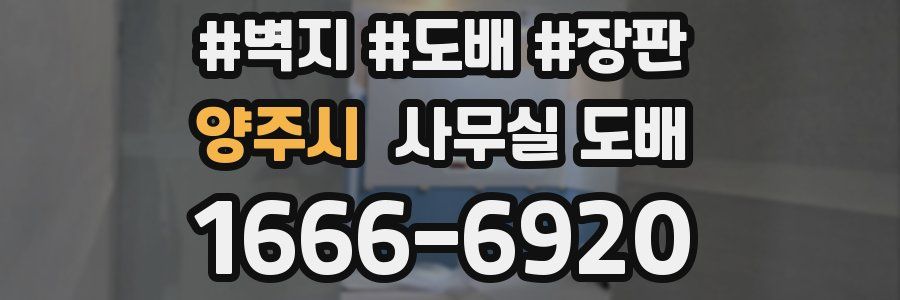양주시 사무실 도배