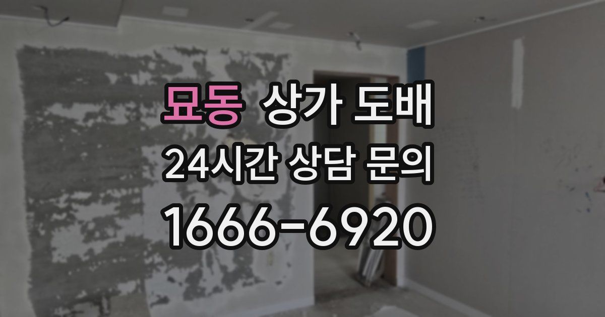 묘동 상가 도배