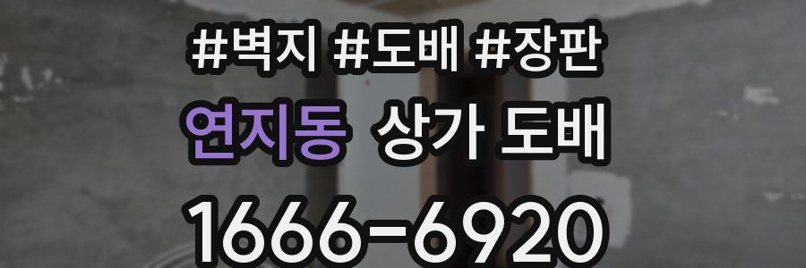 연지동 상가 도배