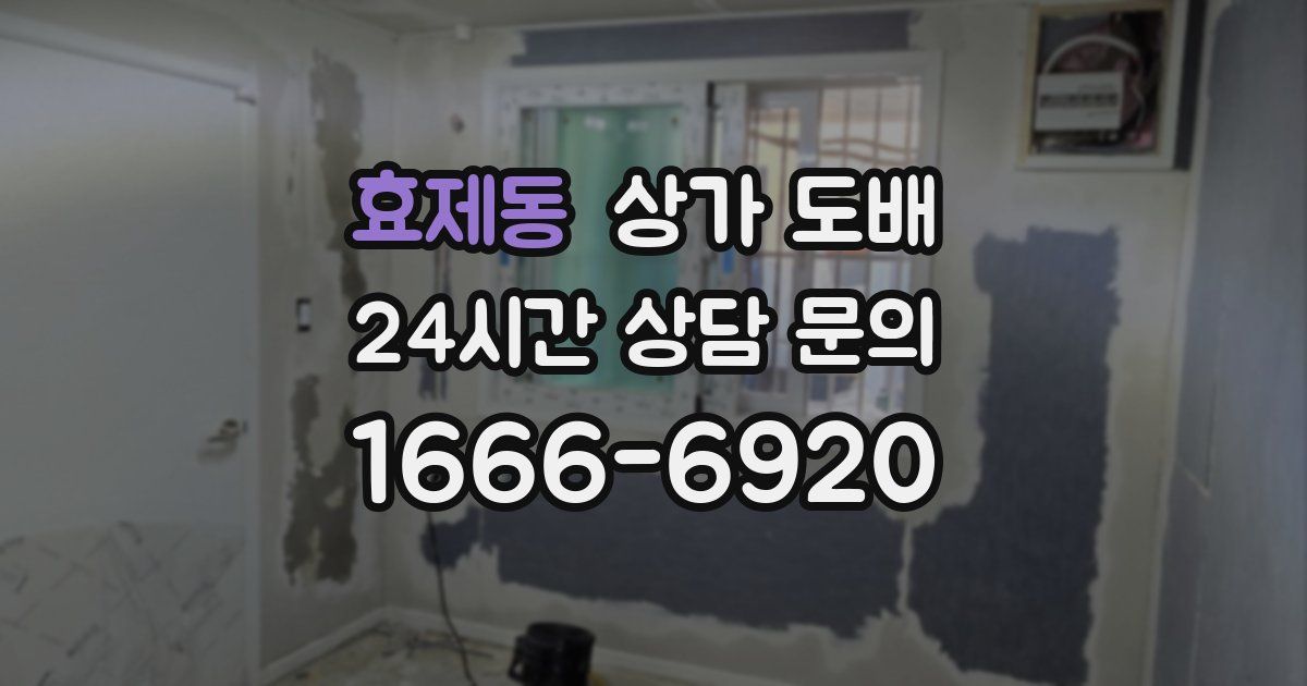 효제동 상가 도배
