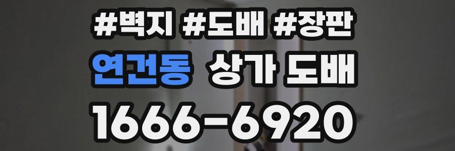 연건동 상가 도배