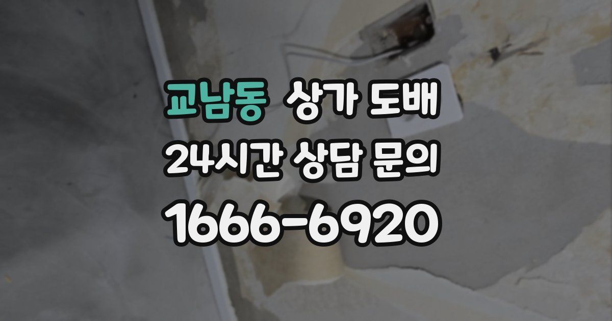 교남동 상가 도배