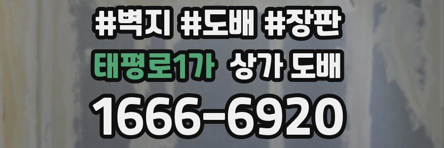 태평로1가 상가 도배