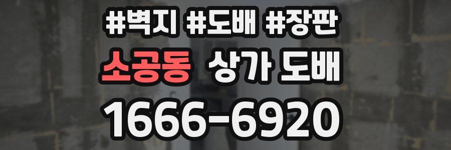 소공동 상가 도배