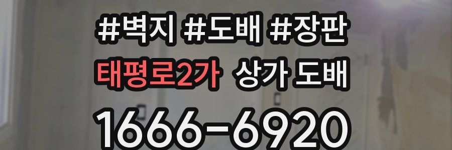 태평로2가 상가 도배