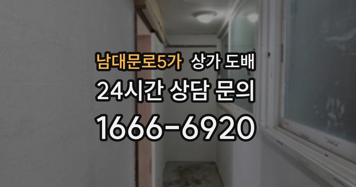 남대문로5가 상가 도배