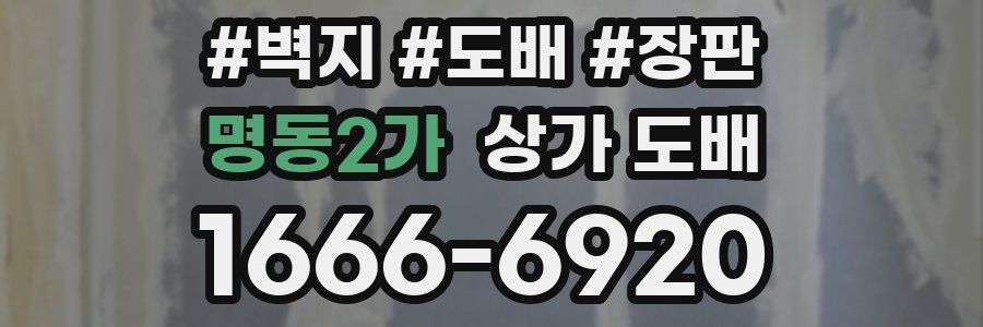 명동2가 상가 도배