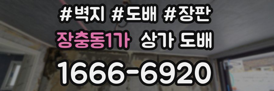 장충동1가 상가 도배