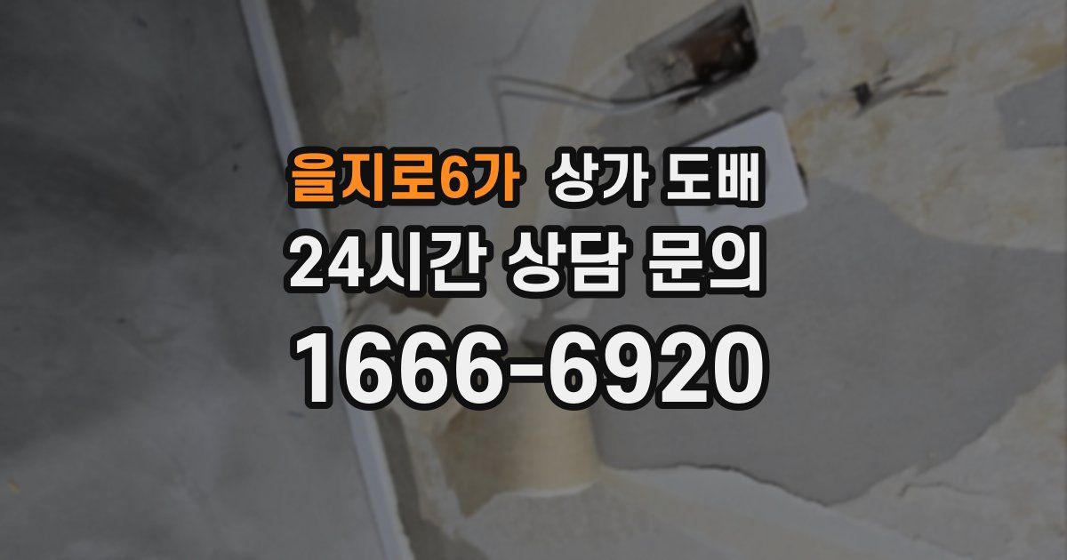 을지로6가 상가 도배