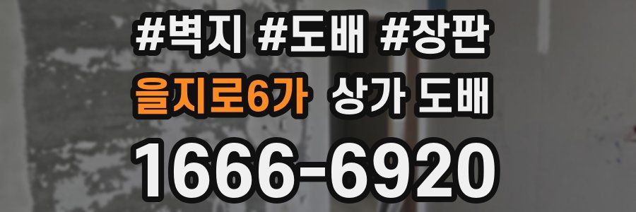 을지로6가 상가 도배