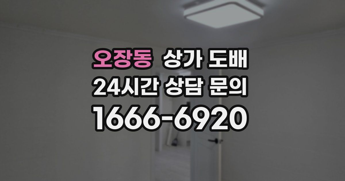 오장동 상가 도배