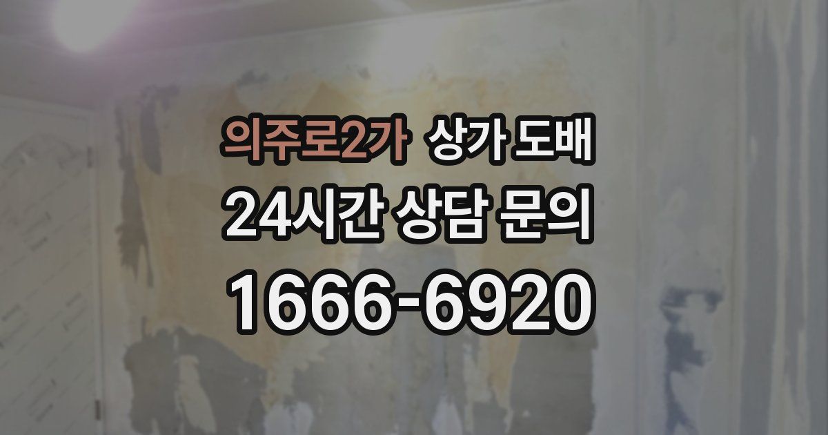 의주로2가 상가 도배