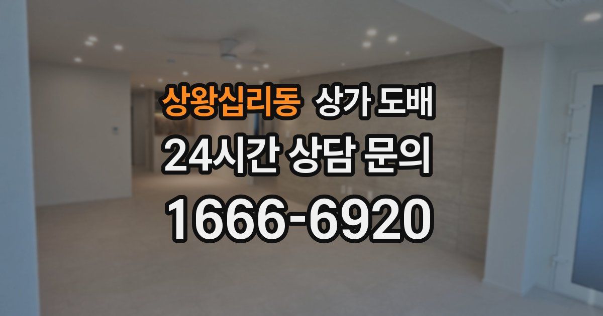 상왕십리동 상가 도배