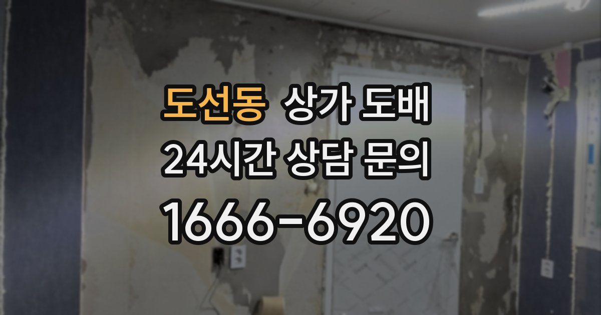 도선동 상가 도배