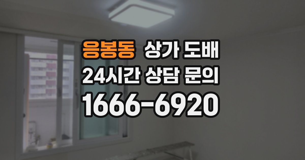 응봉동 상가 도배