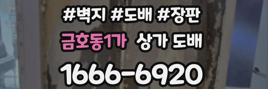 금호동1가 상가 도배