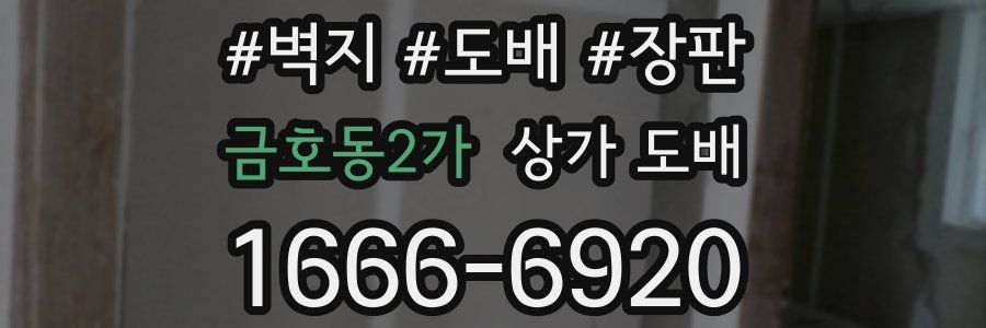 금호동2가 상가 도배