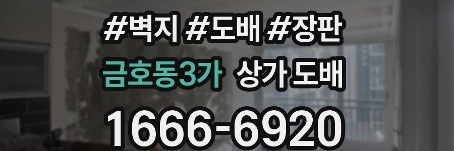 금호동3가 상가 도배