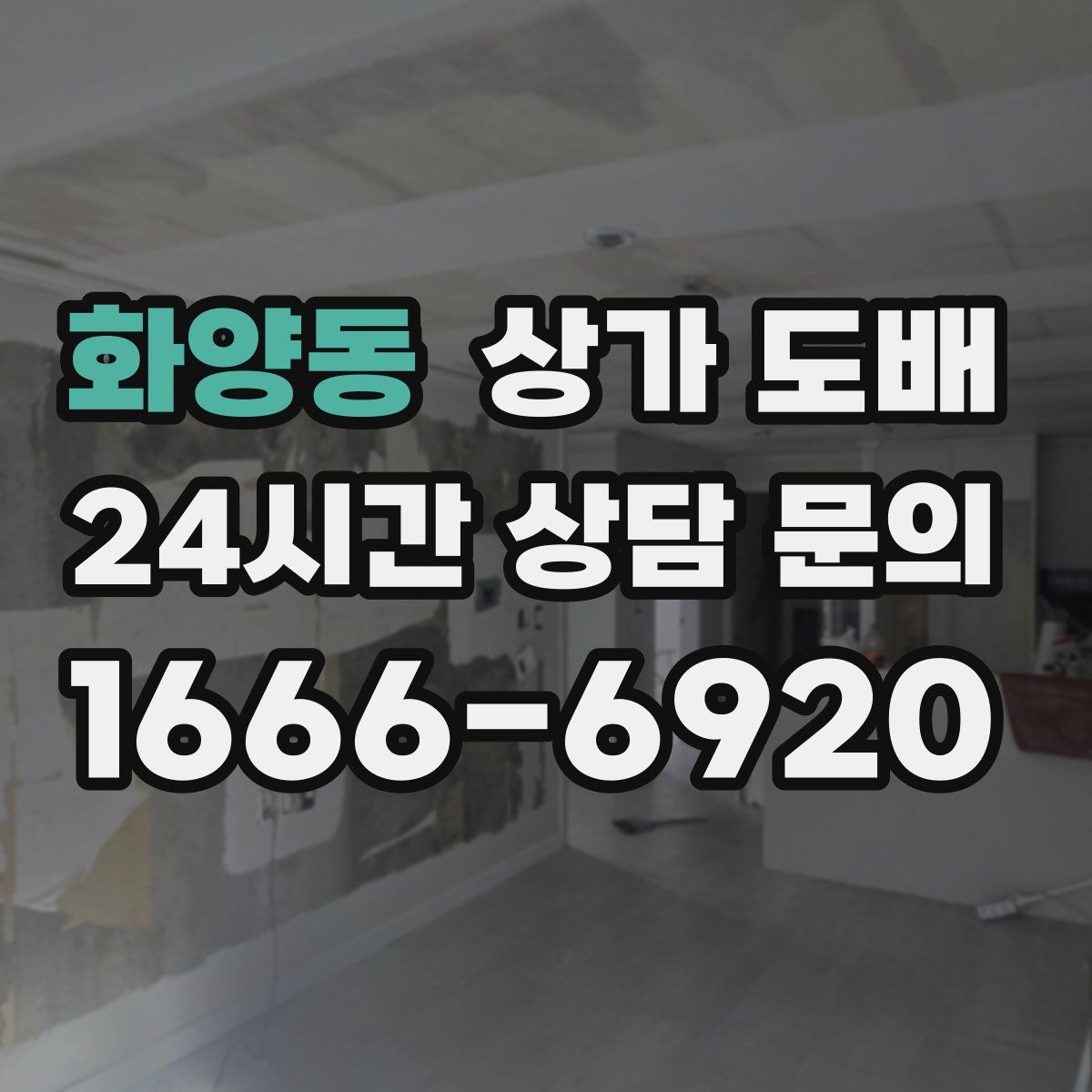 화양동 상가 도배